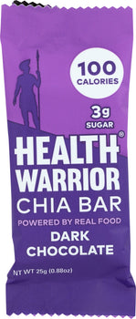 HEALTH WARRIOR: Dark Chocolate Chia Bar, 0.88 oz