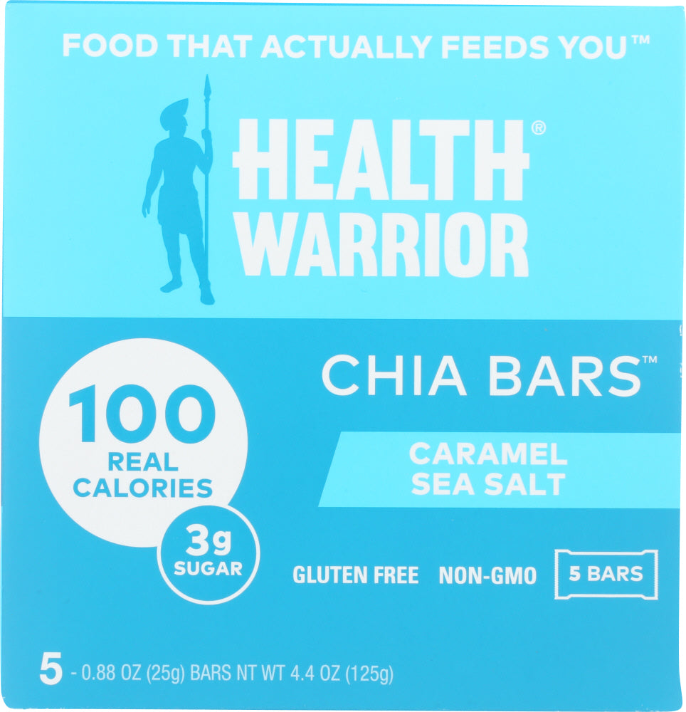 HEALTH WARRIOR: Caramel Sea Salt Chia Bar 5 Count, 4.40 oz