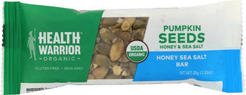 HEALTH WARRIOR: Organic Honey Sea Salt Pumpkin Seed Bar, 1.23 oz