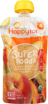 HAPPY TOT: Superfoods Banana Mango & Peach Organic, 4.22 oz