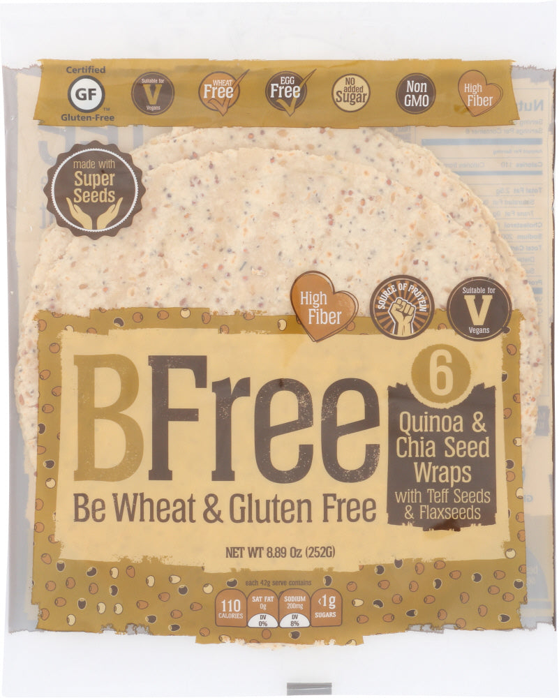 BFREE: Quinoa and Chia Seed Wraps, 8.90 oz