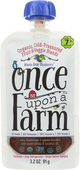 ONCE UPON A FARM: Organic Stage 2 Baby Food Mama Bear Blueberry, 3.2 oz