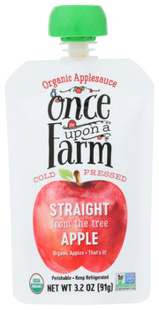 ONCE UPON A FARM: Organic Applesauce Straight from the Tree Apple, 3.20 oz