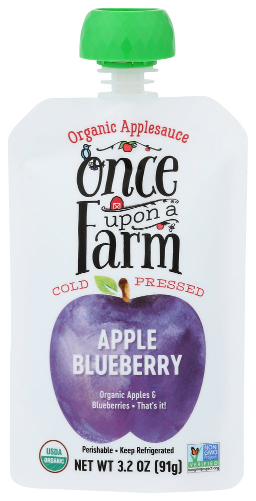 ONCE UPON A FARM: Apple Blueberry Applesauce, 3.20 oz