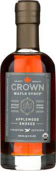 CROWN MAPLE: Syrup Maple Applewood Smoked, 8.5 fo