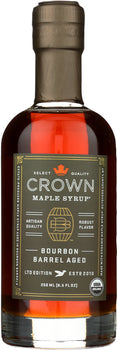 CROWN MAPLE: Bourbon Barrel Aged Maple Syrup, 8.5 fo