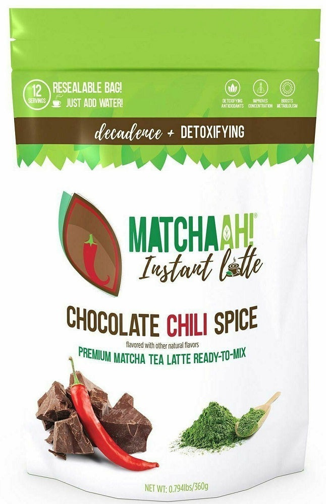 MATCHAAH: Tea Instant Matcha Latte Chocolate Chili, 12.7 oz