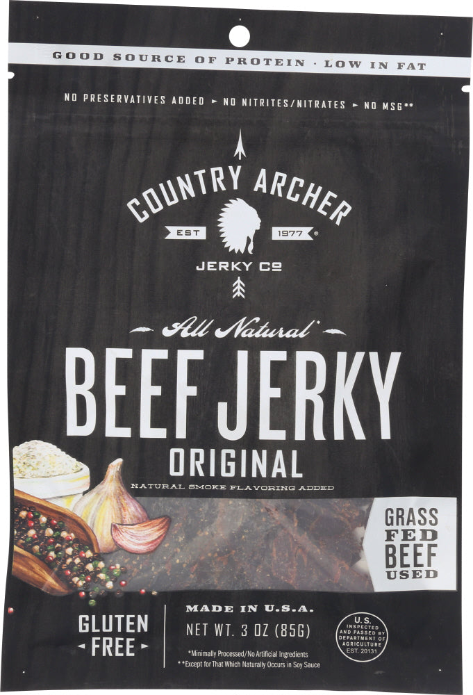 COUNTRY ARCHER: Original Jerky Beef, 3 oz