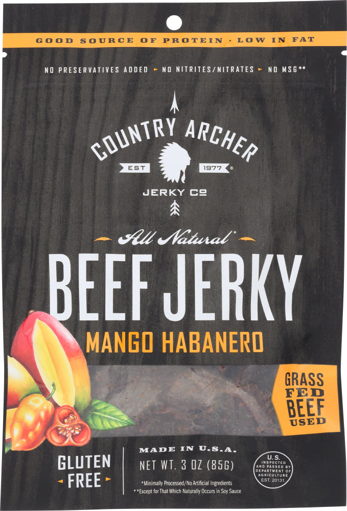 COUNTRY ARCHER: Jerky Beef Mango Habanero, 3 oz