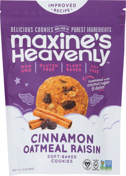 MAXINES HEAVENLY: Cookie Raisin Cinnamon Oatmeal, 7.2 oz