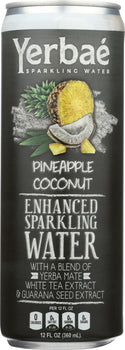 YERBAE: Enhanced Sparkling Water Pineapple, 12 fl oz