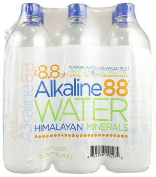 ALKALINE88: Alkaline Water 6 Pack 1 Liter, 202.8 fl oz