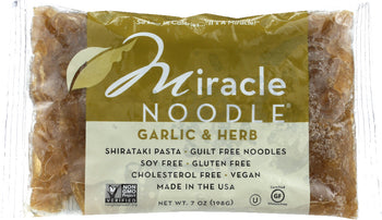 MIRACLE NOODLE: Garlic & Herb Shirataki Pasta, 7 oz