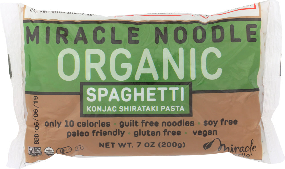 MIRACLE NOODLE: Organic Spaghetti Konjac Shirataki, 7 oz