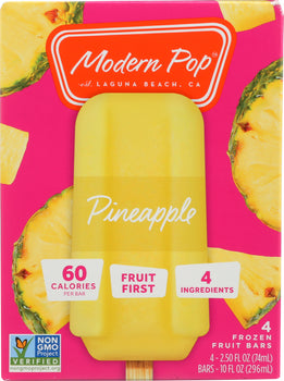 MODERN POP: Frozen Fruit Bar Pineapple, 10 oz