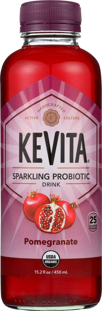 KEVITA: Organic Pomegranate Sparkling Probiotic Drink, 15.2 oz