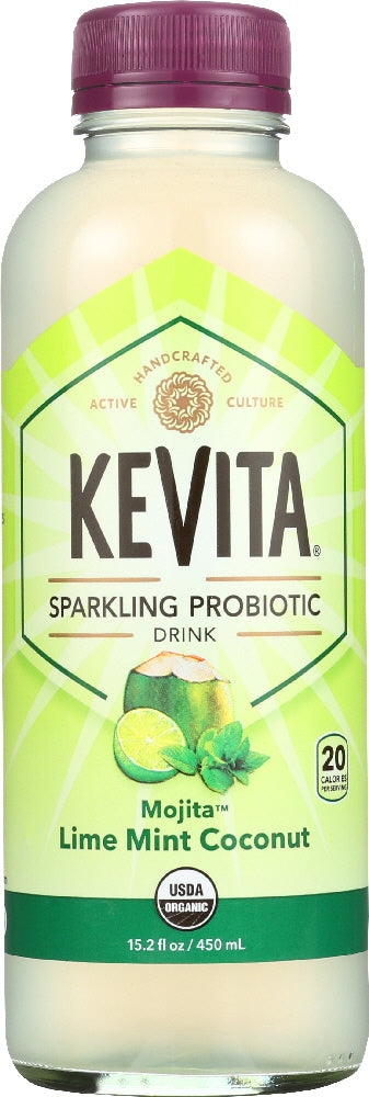 KEVITA: Sparkling Probiotic Drink Mojita Lime Mint Coconut, 15.2 oz