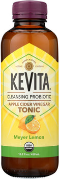 KEVITA: Organic Cleansing Probiotic Apple Cider Vinegar Tonic Meyer Lemon, 15.2 oz