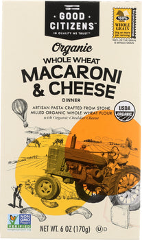 GOOD CITIZENS: Whole Wheat Macaroni and Cheese, 6 oz