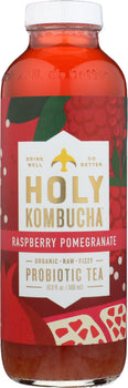 HOLY KOMBUCHA: Raspberry Pomegranate Probiotic Tea, 16.9 oz