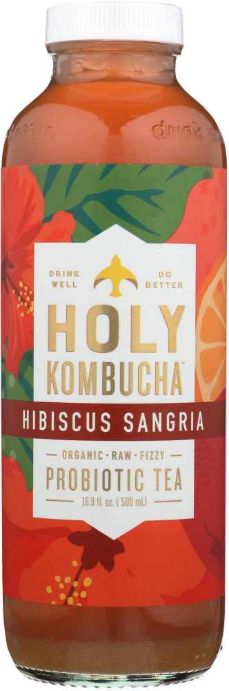 HOLY KOMBUCHA: Hibiscus Sangria Probiotic Tea, 16.9 oz