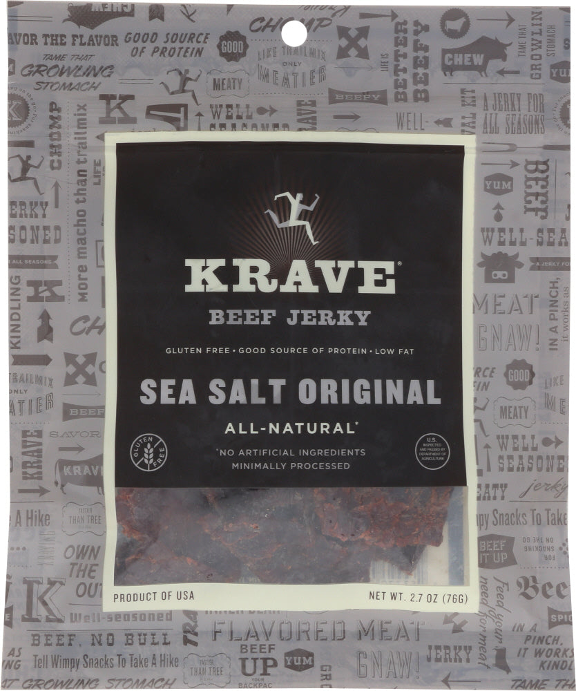 KRAVE: Beef Jerky Sea Salt Original, 2.7 Oz