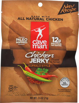 CAVEMAN FOODS: Chicken Jerky Buffalo Style, 2.5 Oz