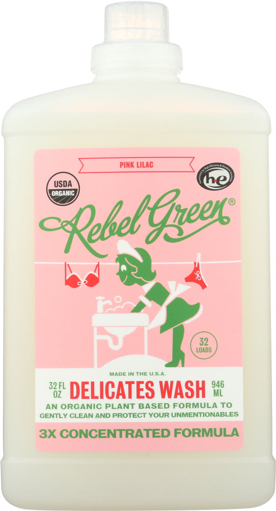 REBEL GREEN: Delicates Wash Pink Lilac, 32 oz