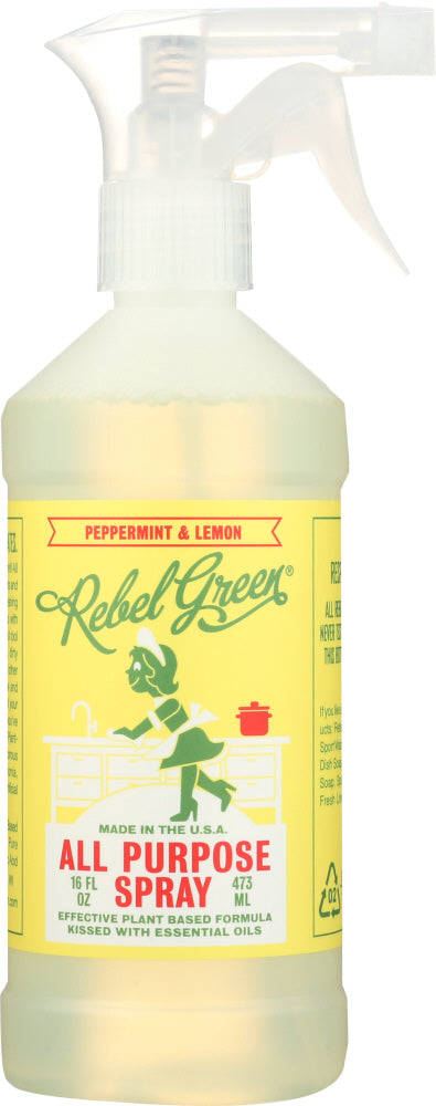 REBEL GREEN: Spray All Purpose Peppermint Lemon, 16 oz