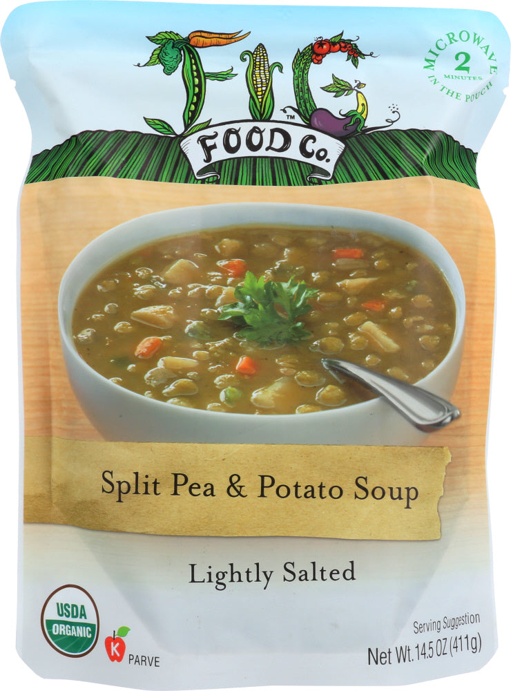 FIG FOOD: Soup Split Pea Potato Organic, 14.5 oz