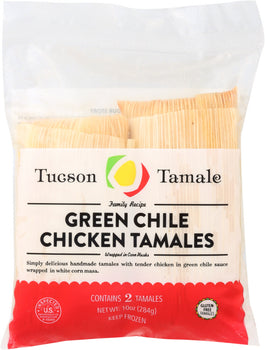 TUCSON TAMALE COMPANY: Green Chile Chicken Tamales, 10 oz