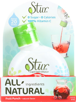 STUR: Liquid Water Enhancer Freshly Fruit Punch, 1.4 oz