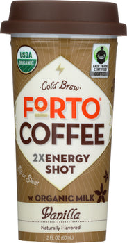 FORTO: Energy Shot Coffee Vanilla, 2 fo