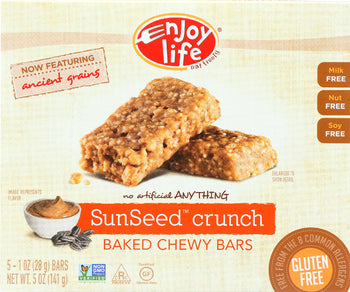 ENJOY LIFE: Oven Baked Chewy Bars SunSeed Crunch, 5 oz