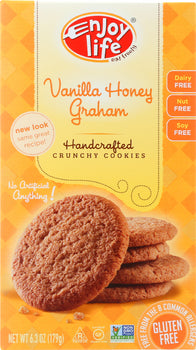 ENJOY LIFE: Handcrafted Crunchy Cookies Vanilla Honey Graham, 6.3 oz