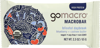 GOMACRO: Bar Cashew Blueberry, 2.3 oz