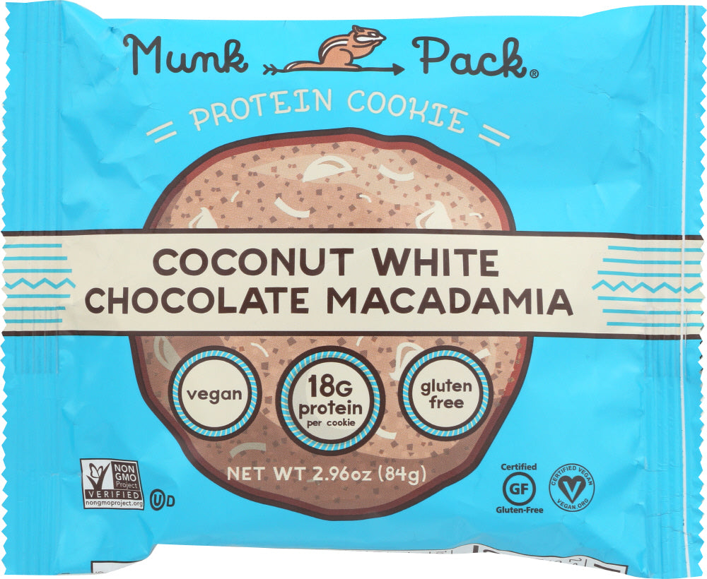 MUNK PACK: Cookie Protein Coconut White Chocolate, 2.96 oz