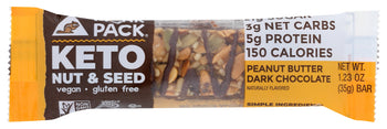 MUNK PACK: Peanut Butter Dark Chocolate Keto Nut & Seed, 1.23 oz