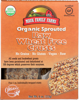 MAUK FAMILY FARMS: Raw Wheat Free Crusts, 4 oz