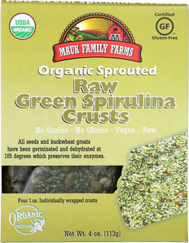 MAUK FAMILY FARMS: Raw Green Spirulina Crusts, 4 oz