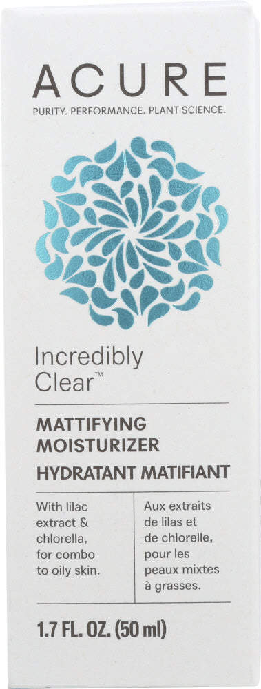 ACURE: Incredibly Clear Mattifying Moisturizer, 1.7 fl oz