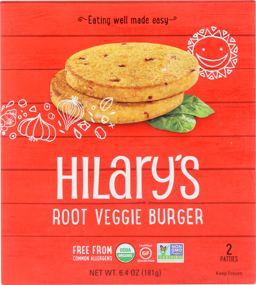 HILARY'S: Eat Well Organic Root Veggie Burger, 6.4 oz