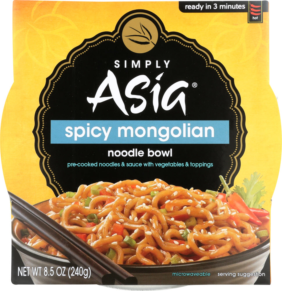 SIMPLY ASIA: Spicy Mongolian Noodle Bowl, 8.5 oz