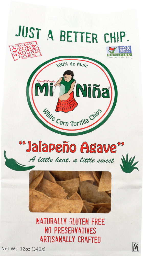 MI NINA: Tortilla Chip Jalapeno Agave, 12 oz