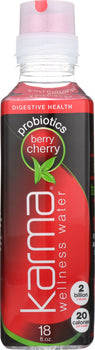 KARMA WELLNESS WATER: Probiotic Berry Cherry Beverage, 18 oz