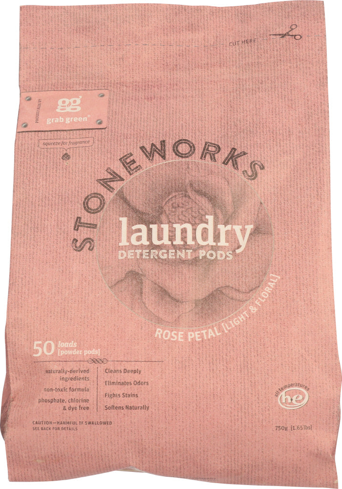 GRABGREEN: Stoneworks Laundry Detergent Rose Petal, 1.65 lb