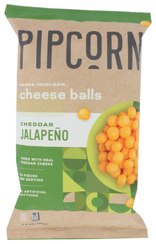 PIPCORN: Cheddar Jalapeno Cheese Balls, 4.50 oz