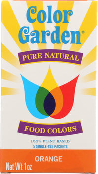 COLOR GARDEN: Pure Natural Food Color Orange 5pc, 1 oz