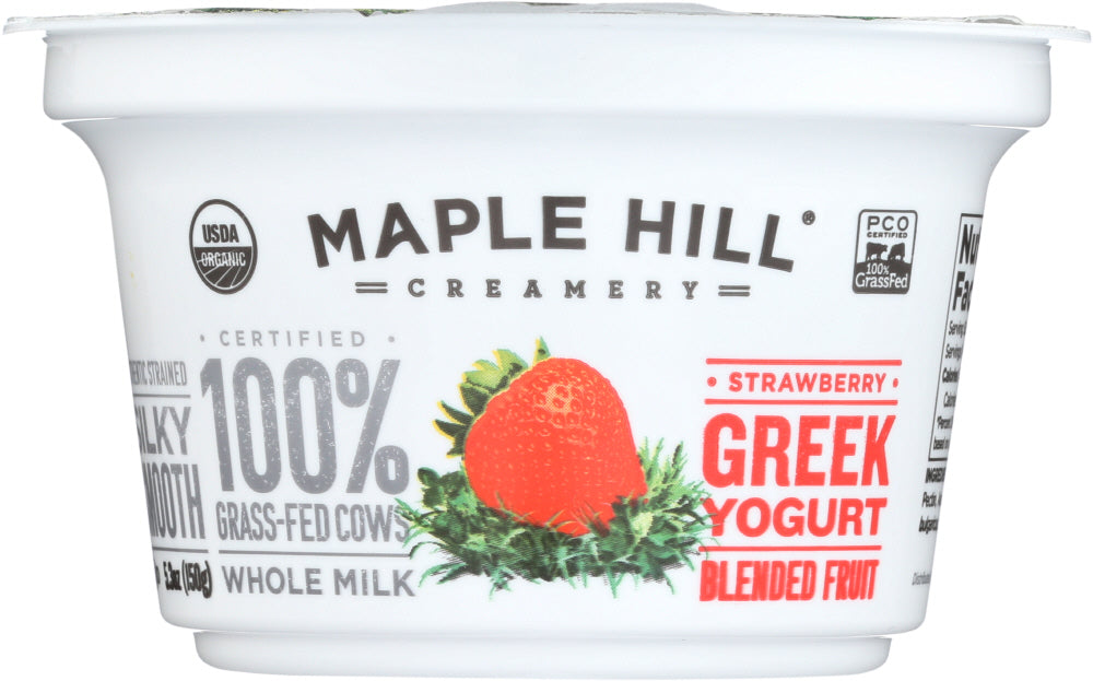 MAPLE HILL CREAMERY: Strawberry Greek Yogurt, 5.3 oz