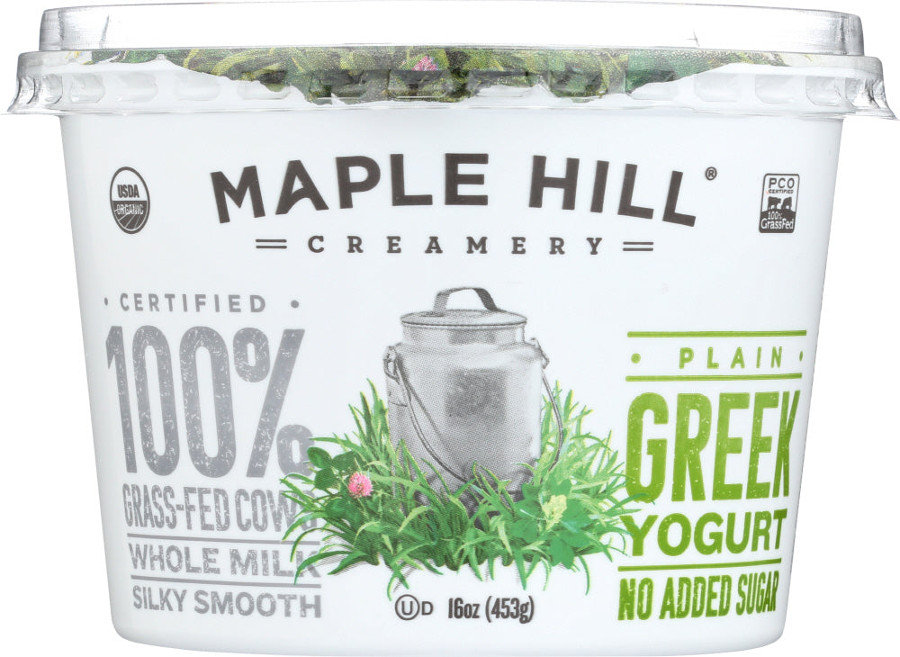 MAPLE HILL CREAMERY: Plain Greek Yogurt, 16 oz